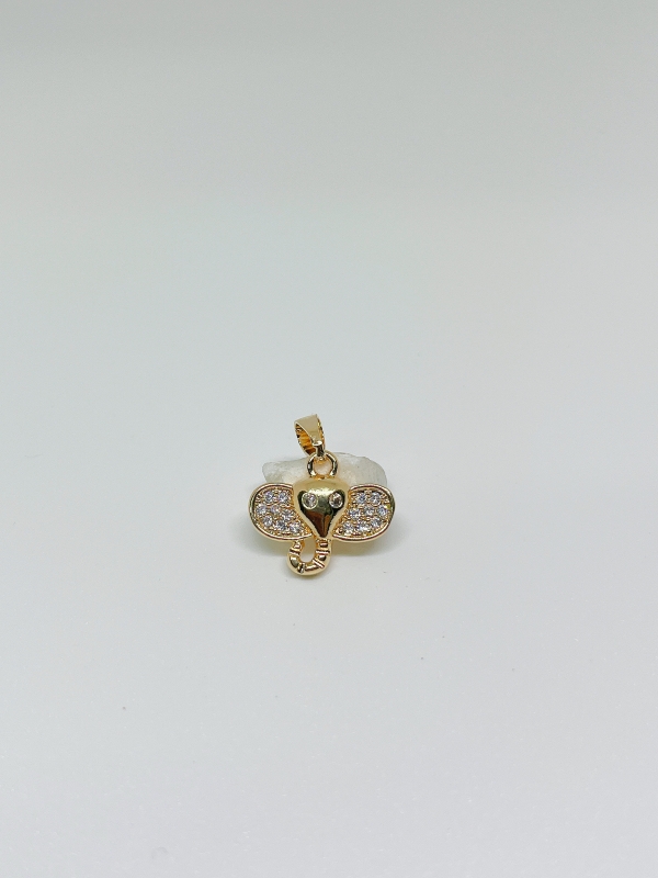 DIJE ELEFANTE CIRCON BLANCO