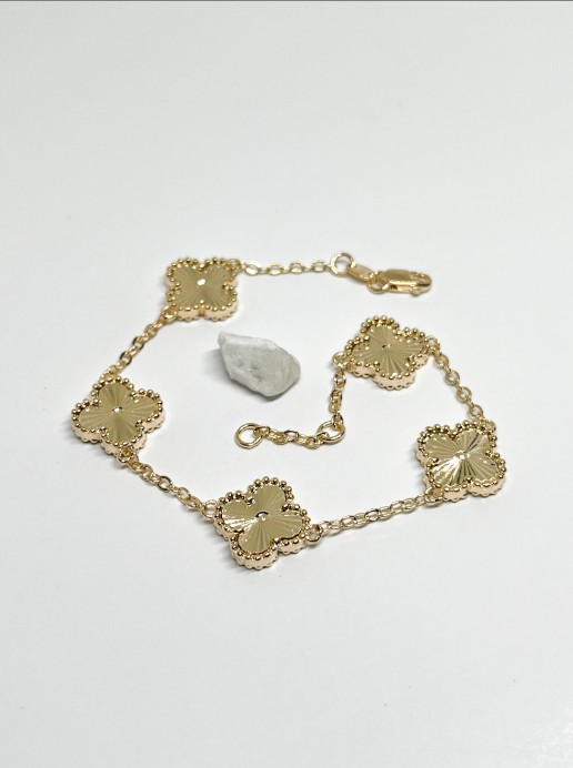 PULSERA TREBOL DIAMANTADA