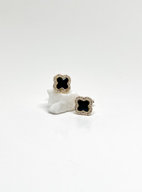 TOPO TREBOL ESMALTE NEGRO