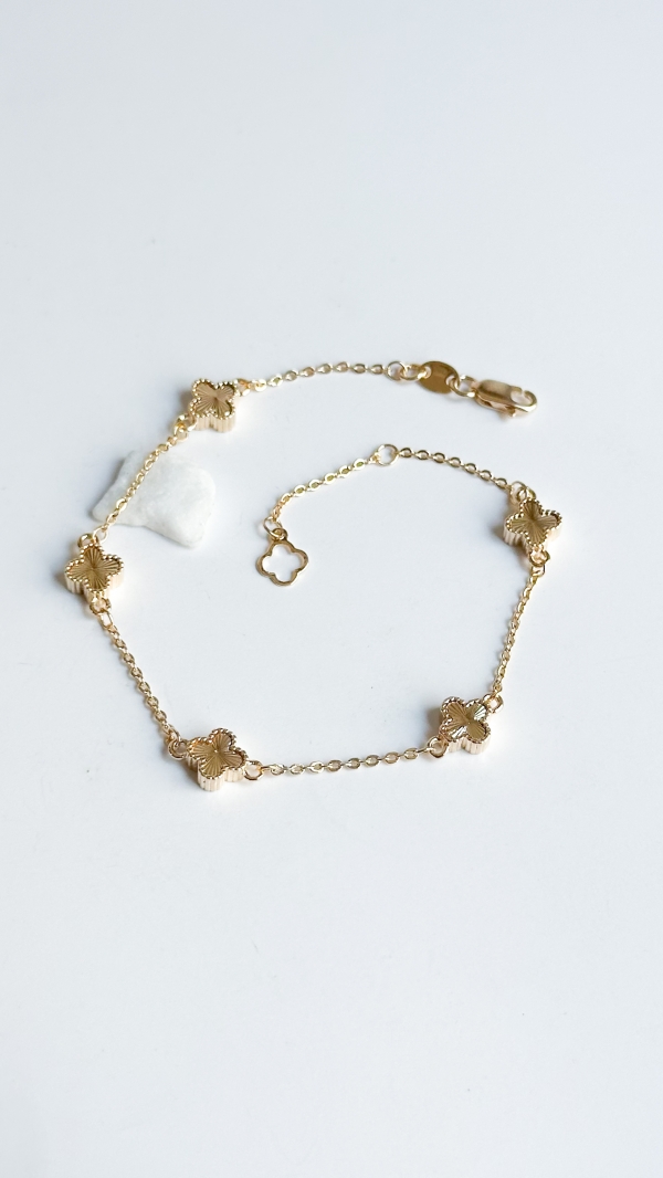 PULSERA TREBOL DIAMANTADO M