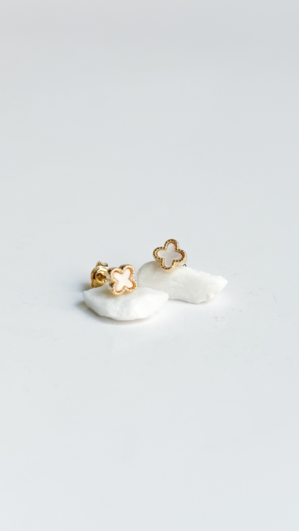 TOPO TREBOL ESMALTADO XS BLANCO