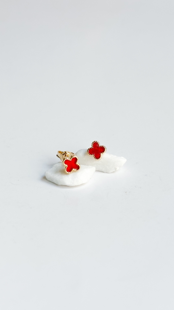 TOPO TREBOL ESMALTADO XS ROJO