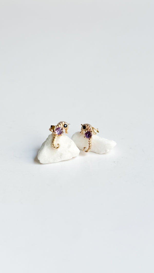 TOPO CABALLO DE MAR CIRCON MORADO